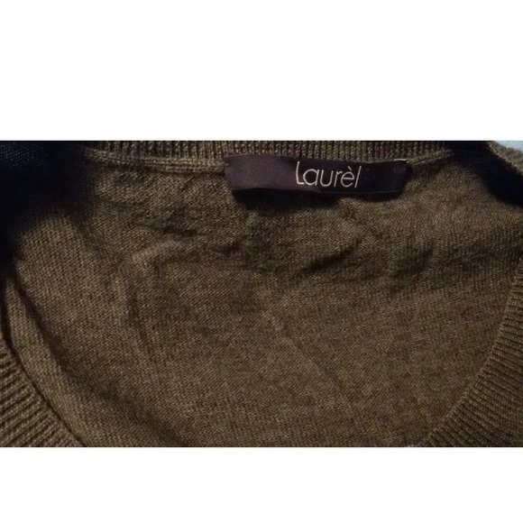 Brown Blouse w Sequins Laurel Sz L (No size tag) - Picture 2 of 2